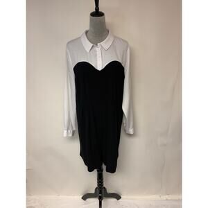 ELOQUII Romper Colorblock Causal Sweetheart Neck Academia Womens SZ 20